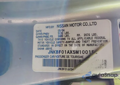 2005 Infiniti Q45 z USA, uszkodzony, nr VIN JNKBF01AX5M100152